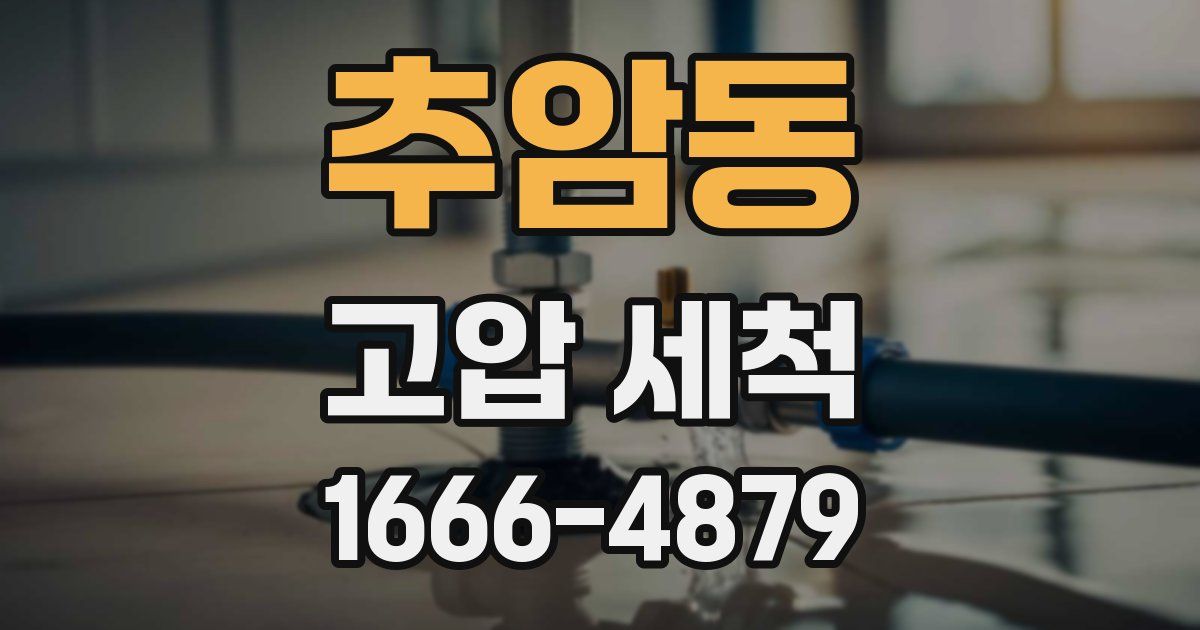추암동 고압 세척