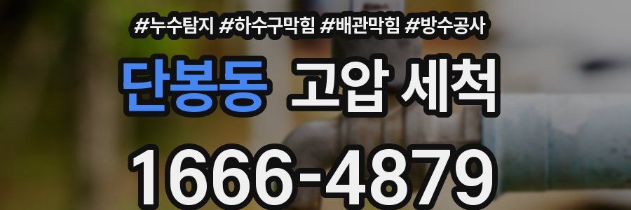 단봉동 고압 세척