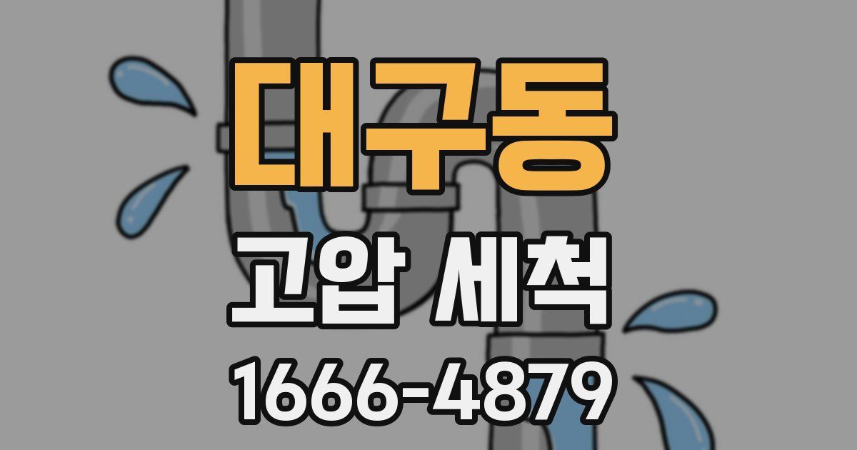 대구동 고압 세척