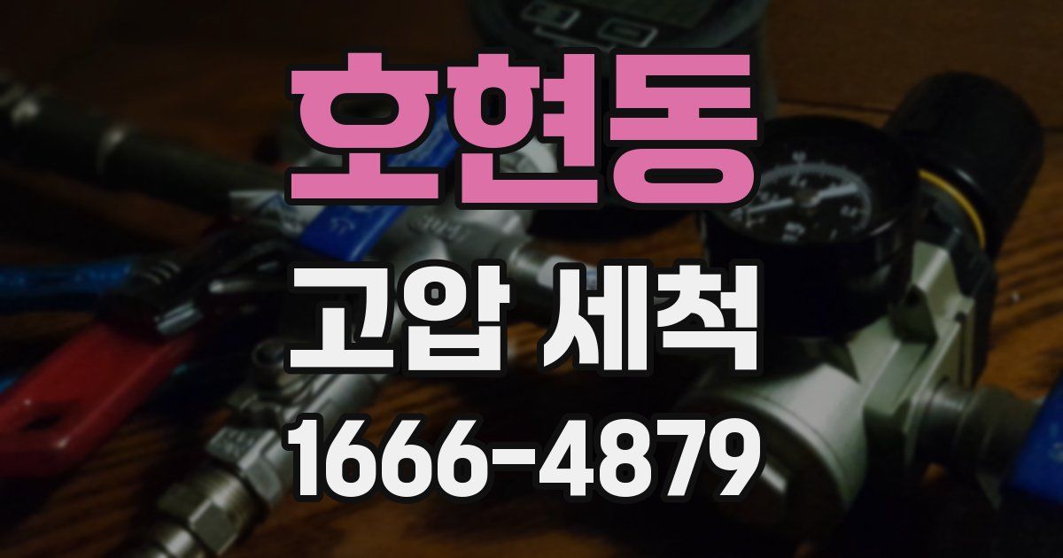 호현동 고압 세척