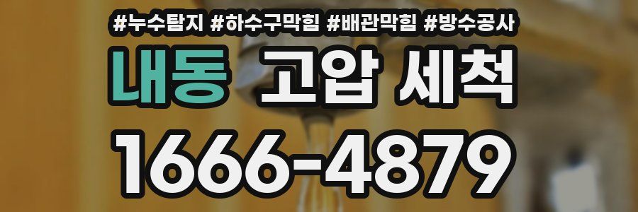 내동 고압 세척
