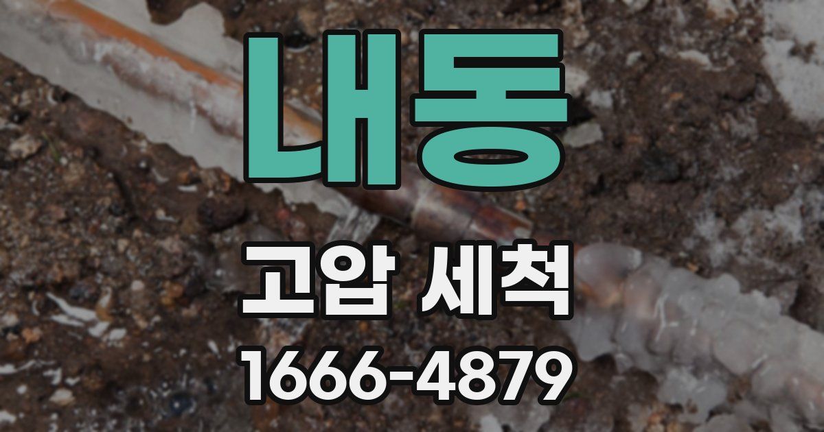 내동 고압 세척