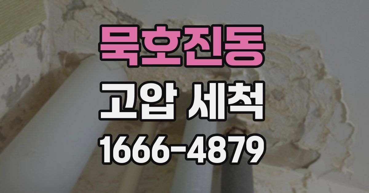 묵호진동 고압 세척