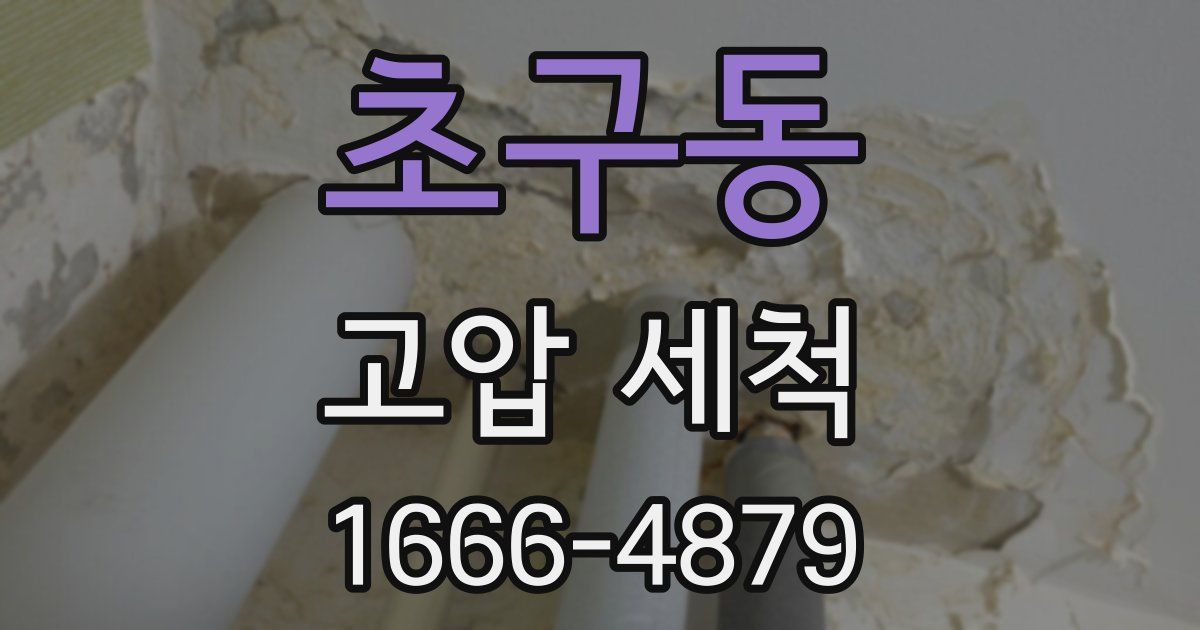 초구동 고압 세척