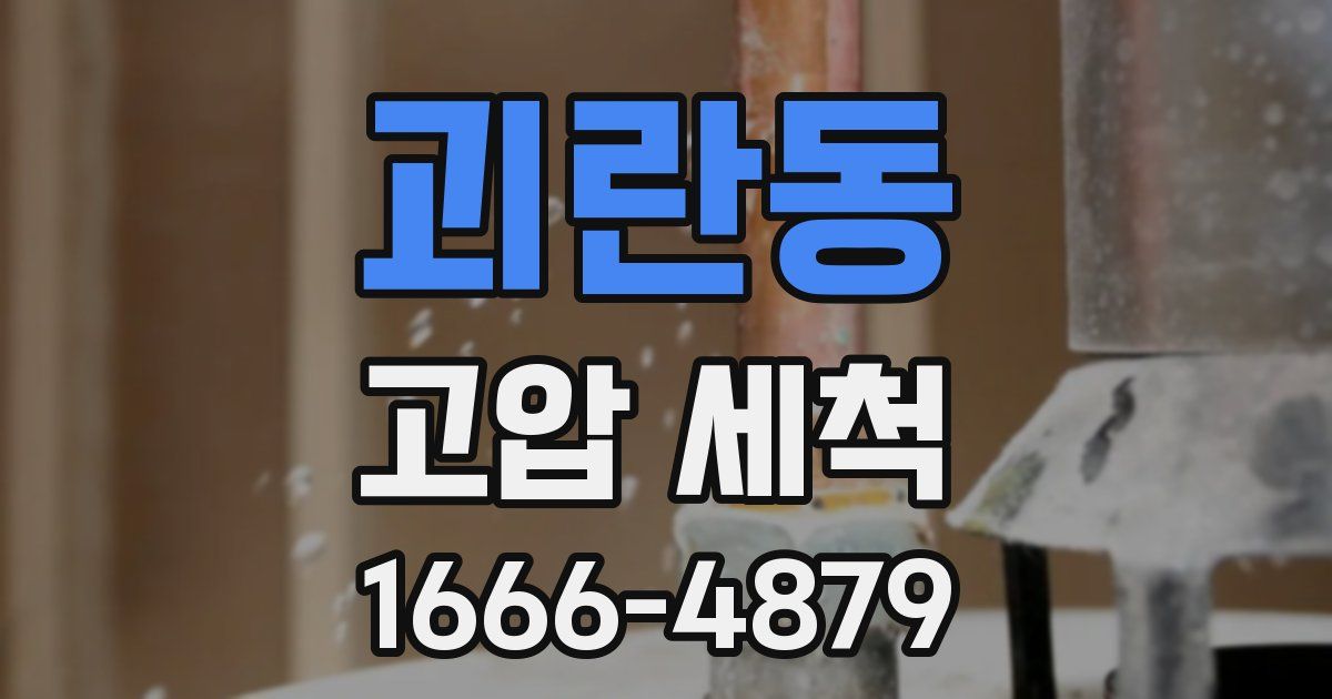 괴란동 고압 세척