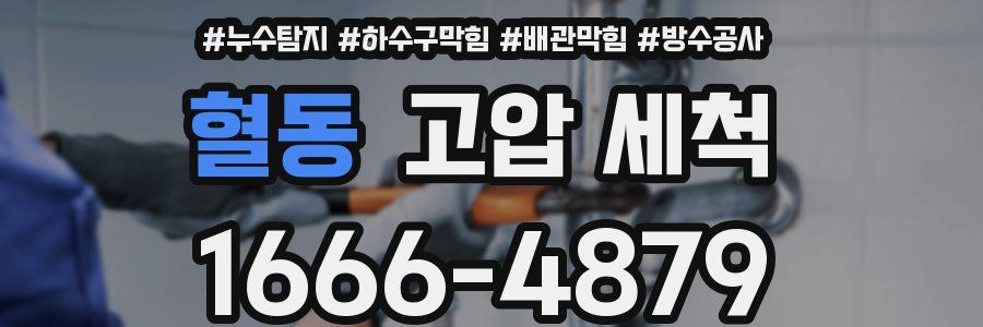 혈동 고압 세척
