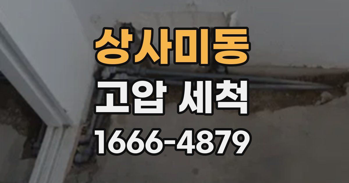 상사미동 고압 세척