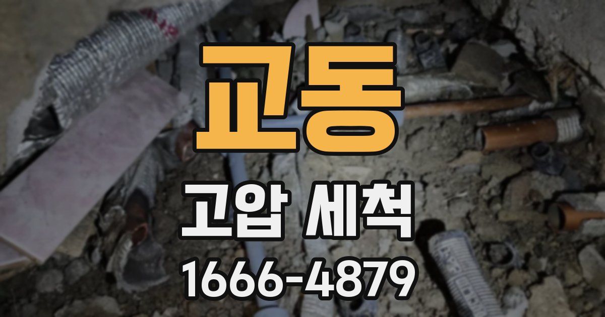 교동 고압 세척