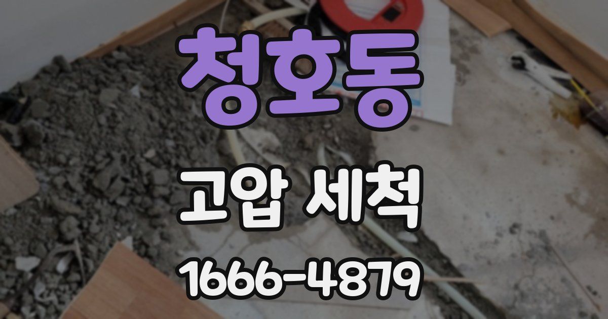청호동 고압 세척