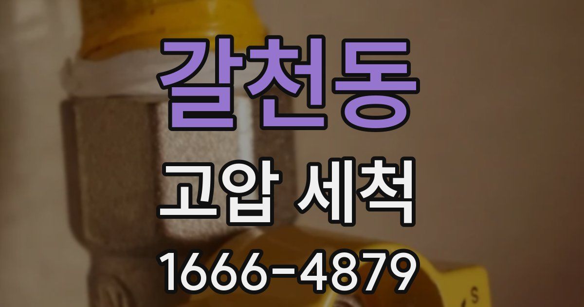 갈천동 고압 세척