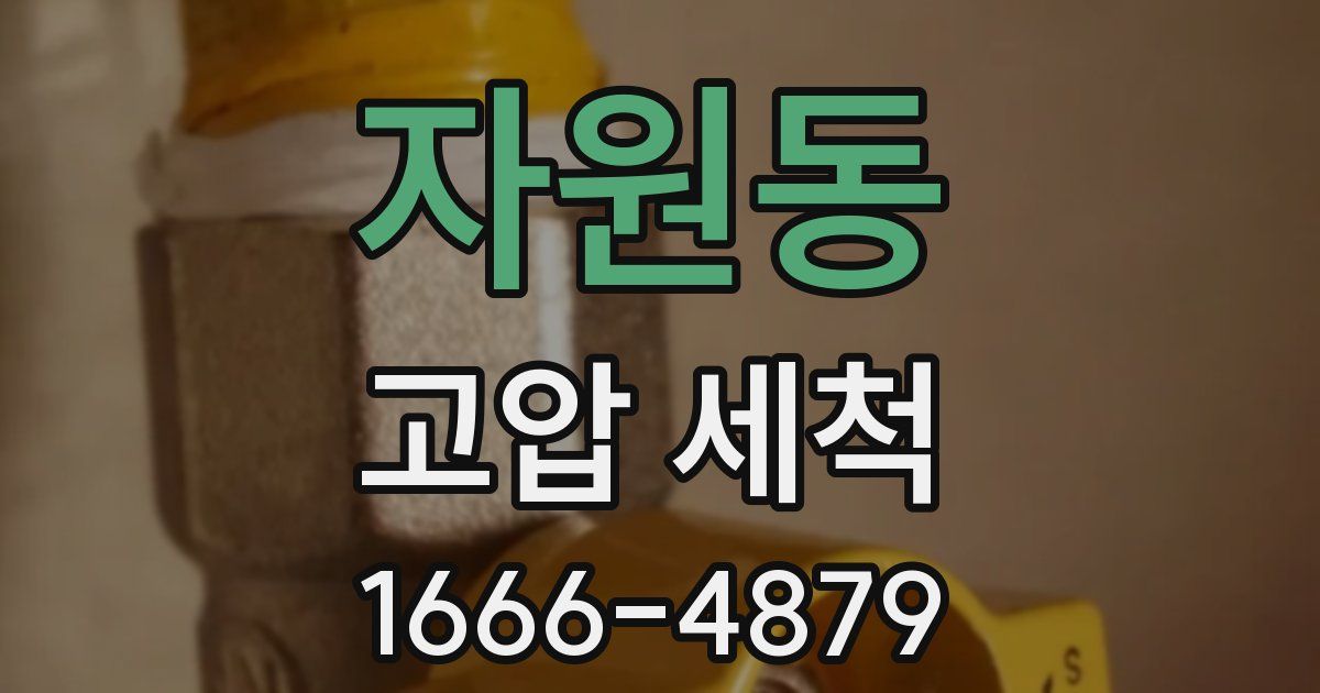 자원동 고압 세척
