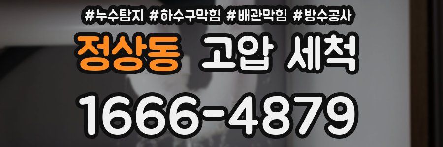 정상동 고압 세척