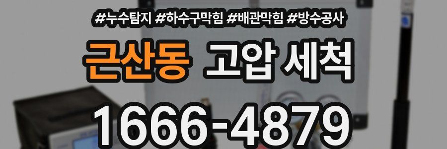 근산동 고압 세척