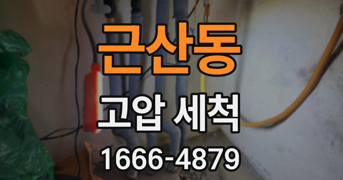 근산동 고압 세척
