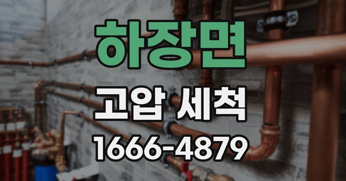 하장면 고압 세척