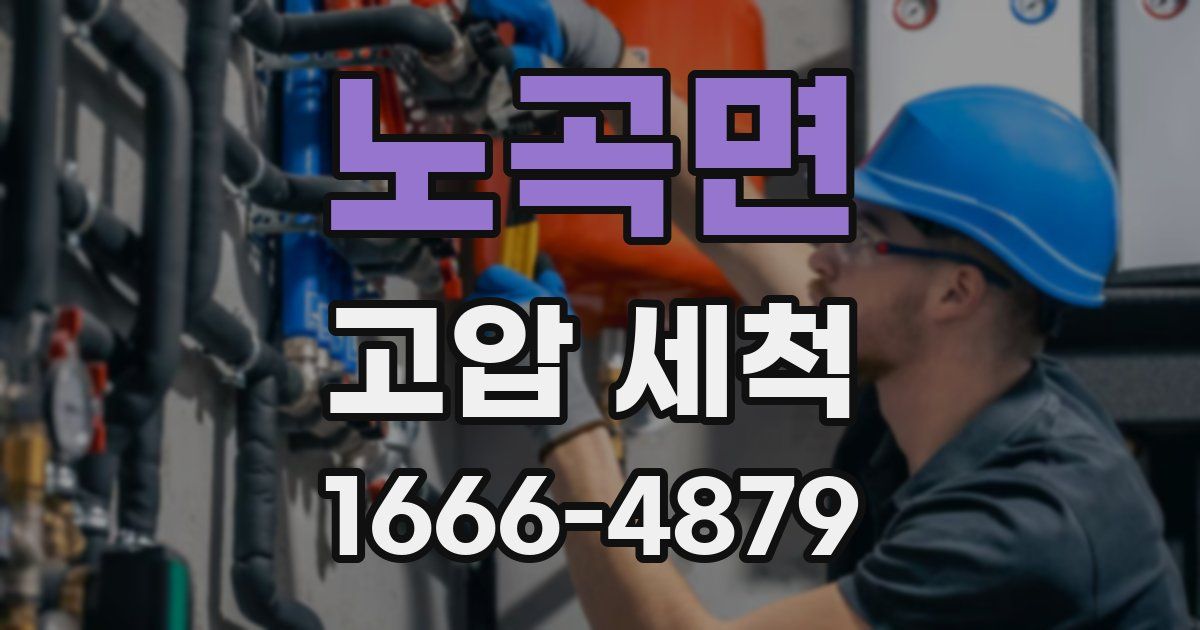 노곡면 고압 세척