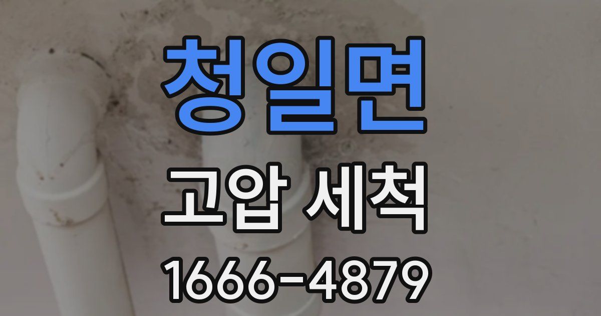 청일면 고압 세척