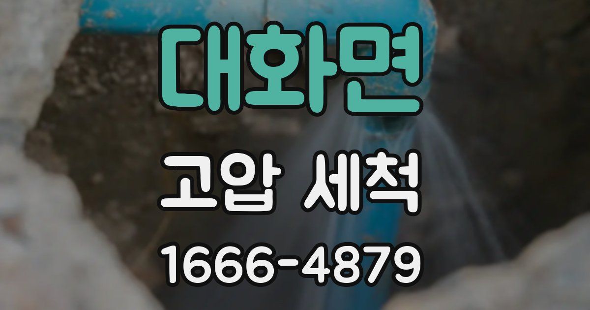 대화면 고압 세척
