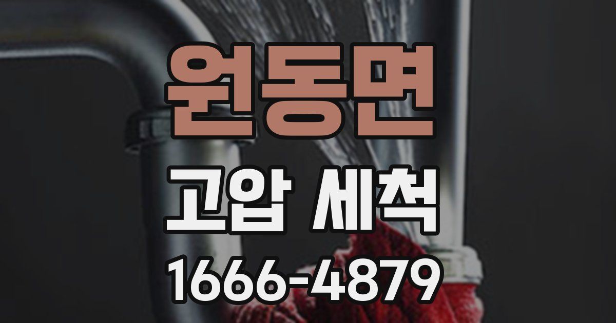 원동면 고압 세척