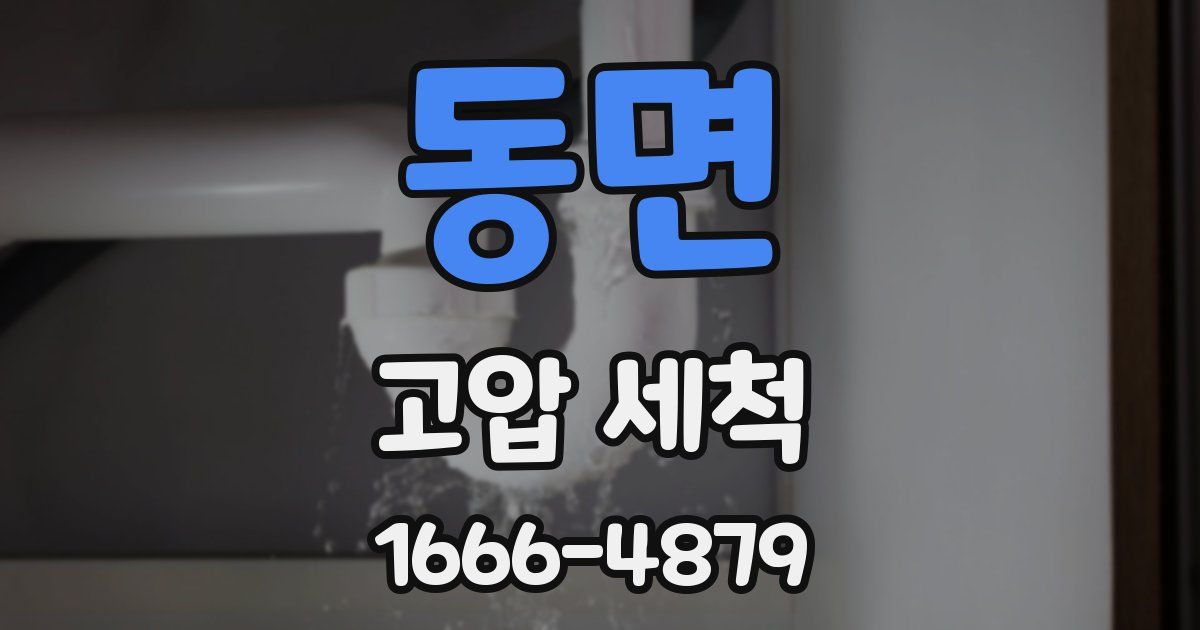 동면 고압 세척