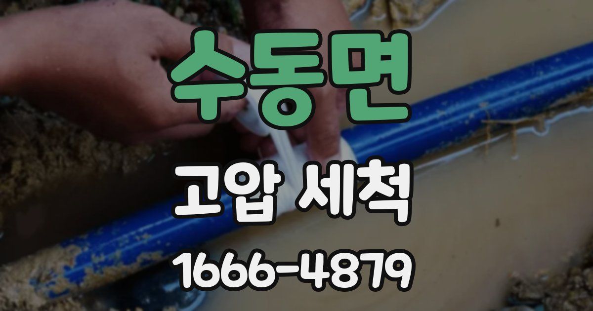수동면 고압 세척