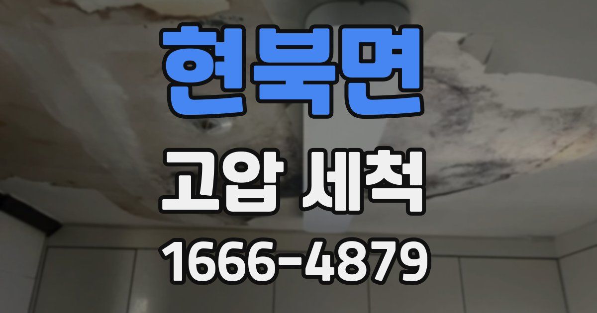 현북면 고압 세척
