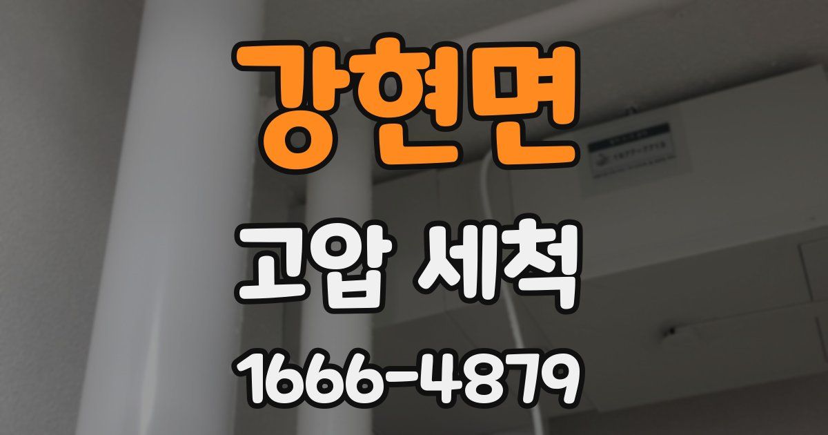 강현면 고압 세척