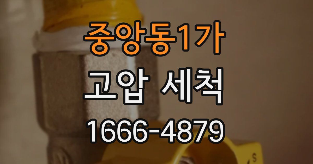 중앙동1가 고압 세척