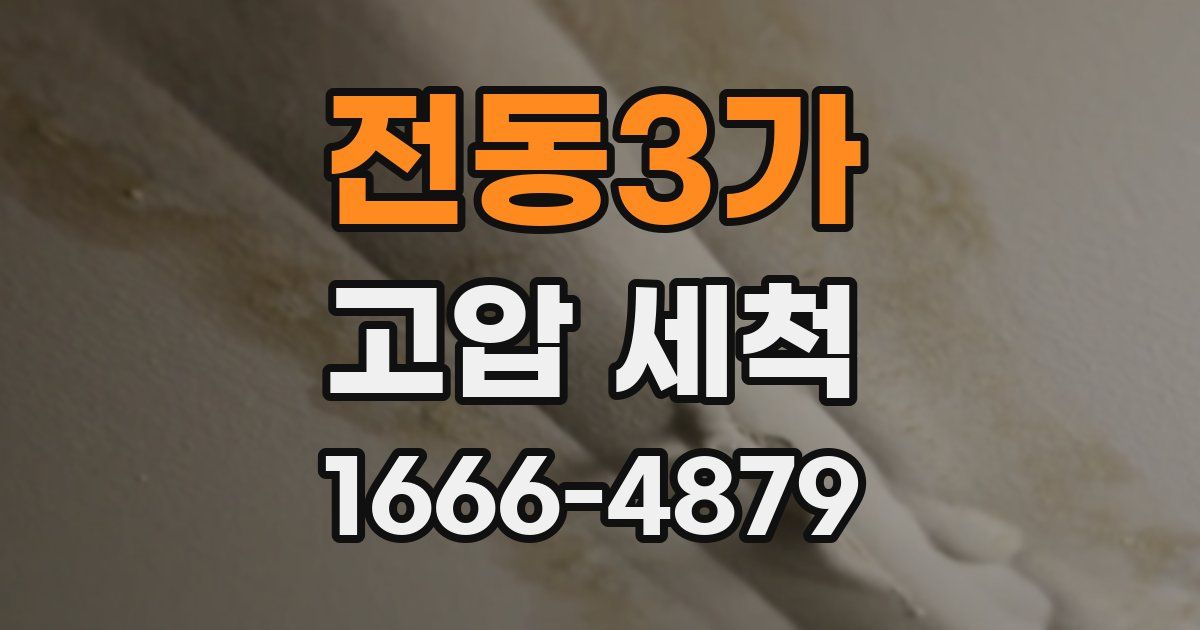 전동3가 고압 세척