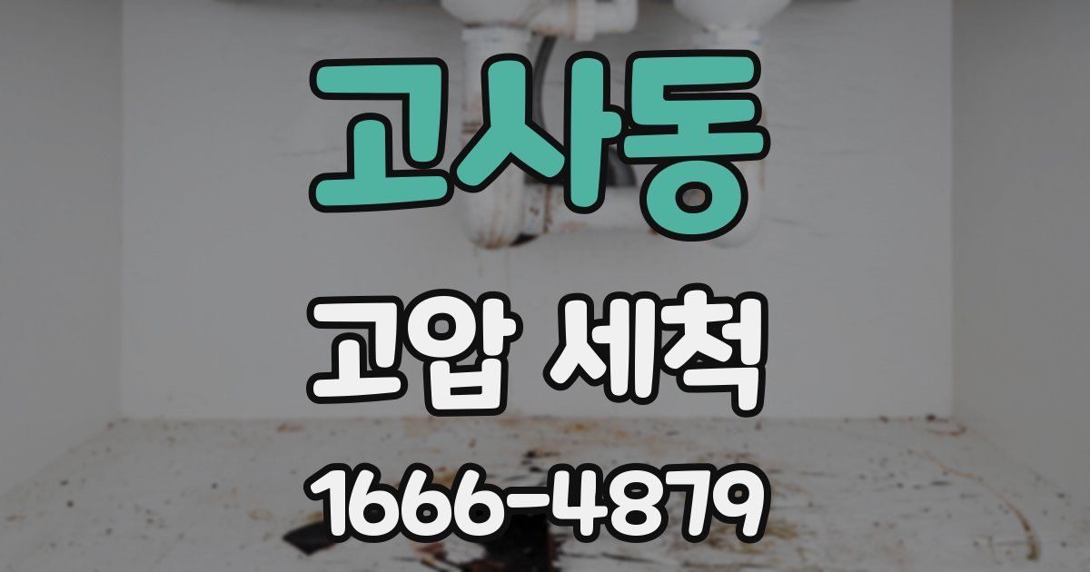 고사동 고압 세척