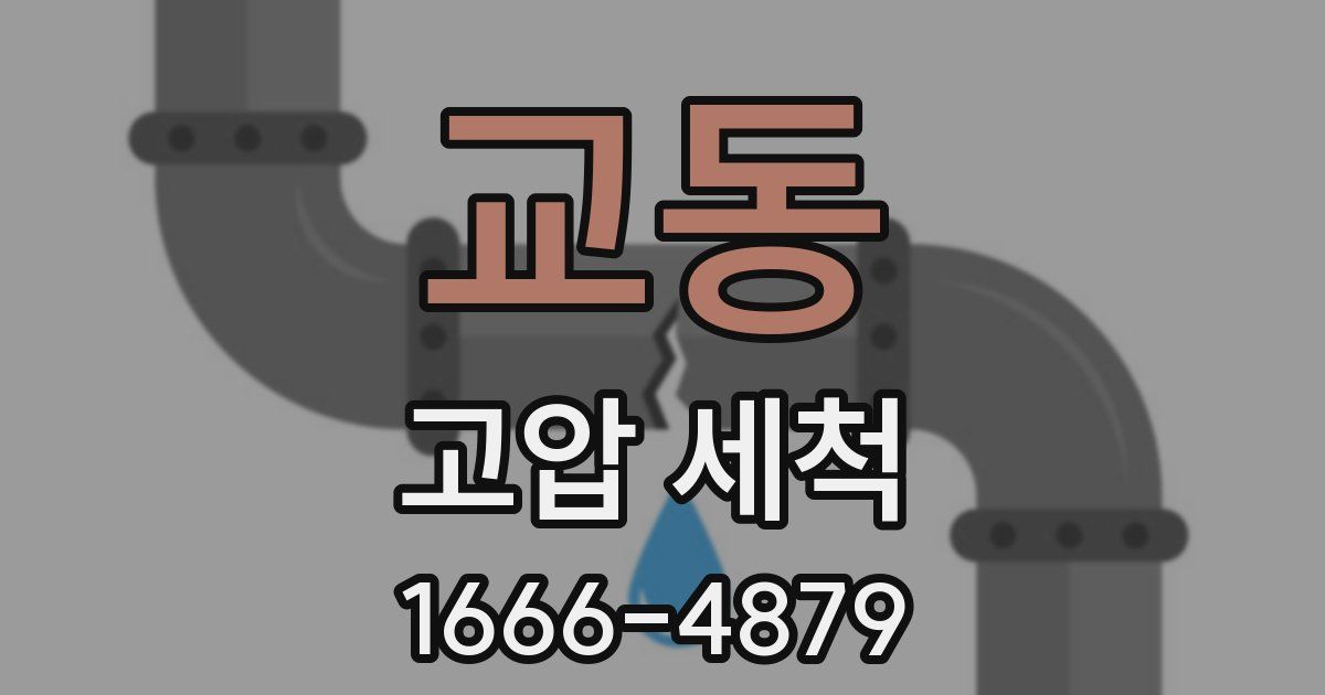 교동 고압 세척