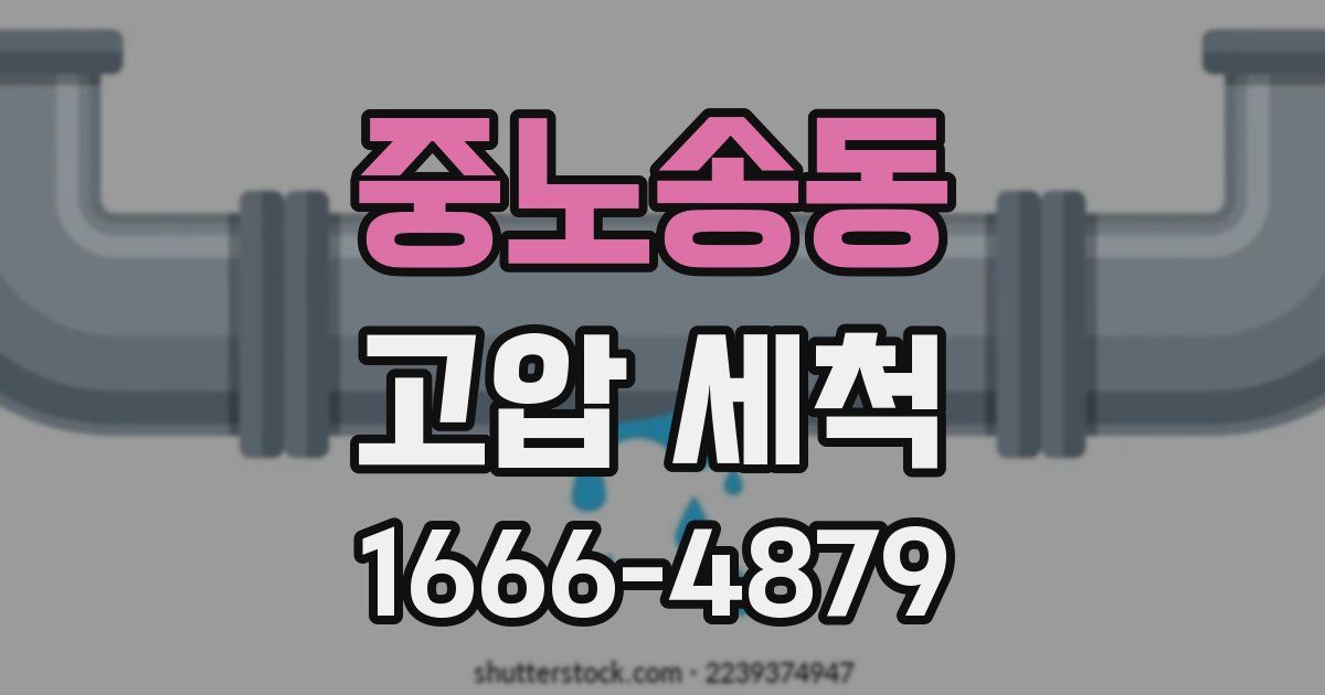 중노송동 고압 세척