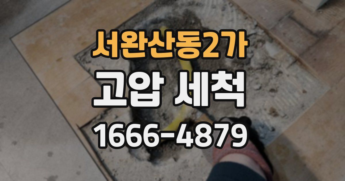서완산동2가 고압 세척