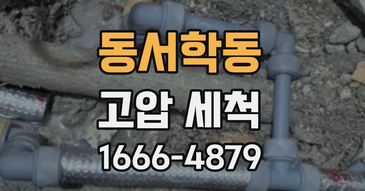 동서학동 고압 세척