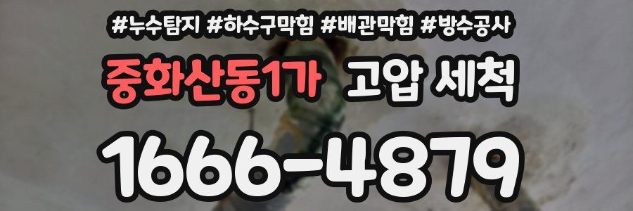 중화산동1가 고압 세척