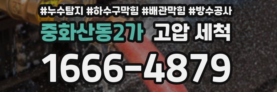중화산동2가 고압 세척
