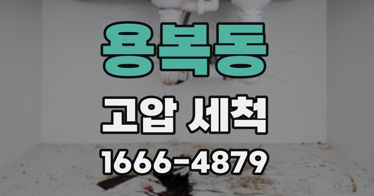 용복동 고압 세척
