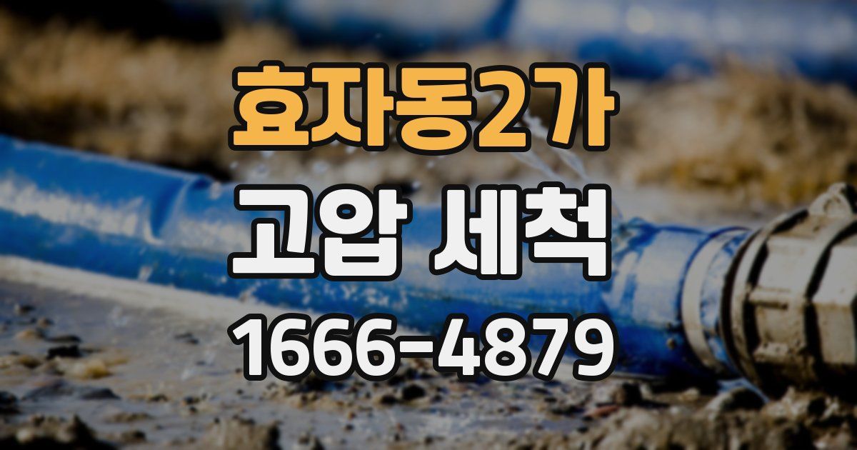 효자동2가 고압 세척