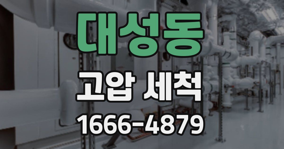 대성동 고압 세척