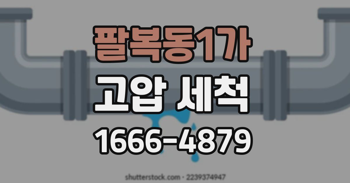 팔복동1가 고압 세척