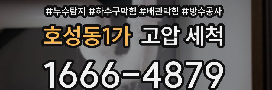 호성동1가 고압 세척