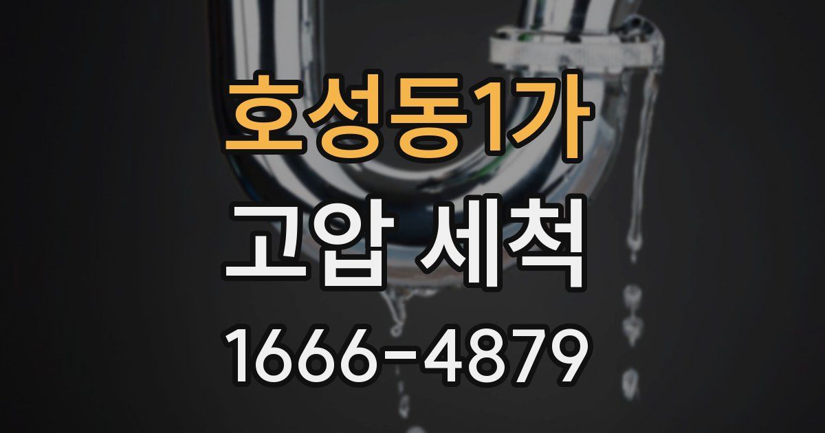 호성동1가 고압 세척