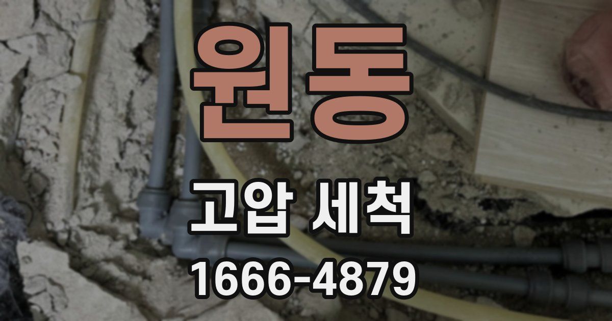 원동 고압 세척
