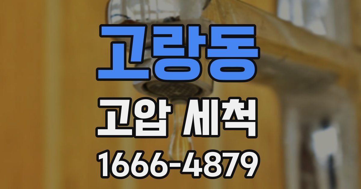 고랑동 고압 세척
