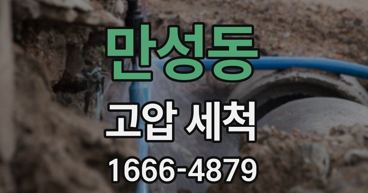 만성동 고압 세척