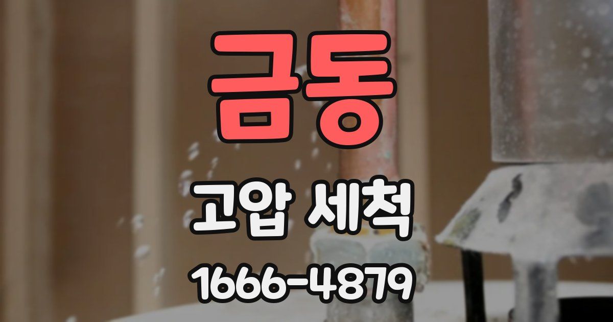 금동 고압 세척
