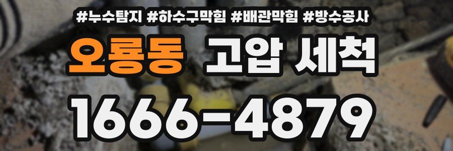 오룡동 고압 세척