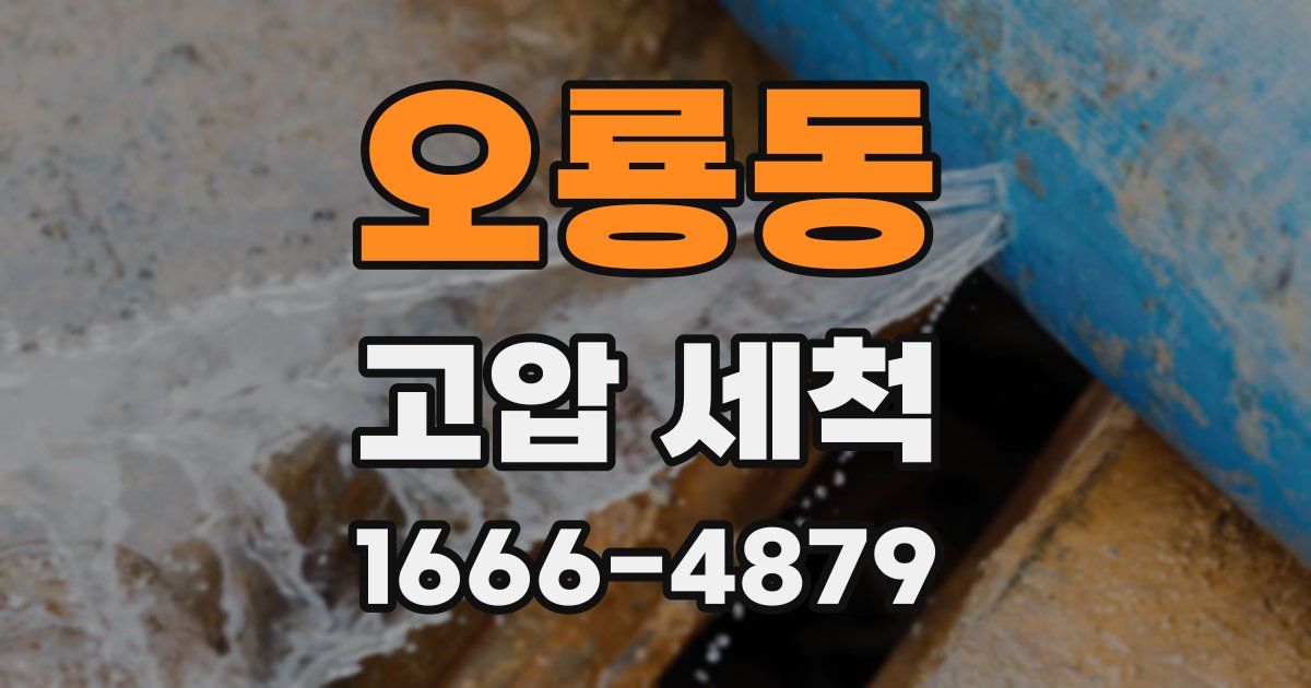 오룡동 고압 세척