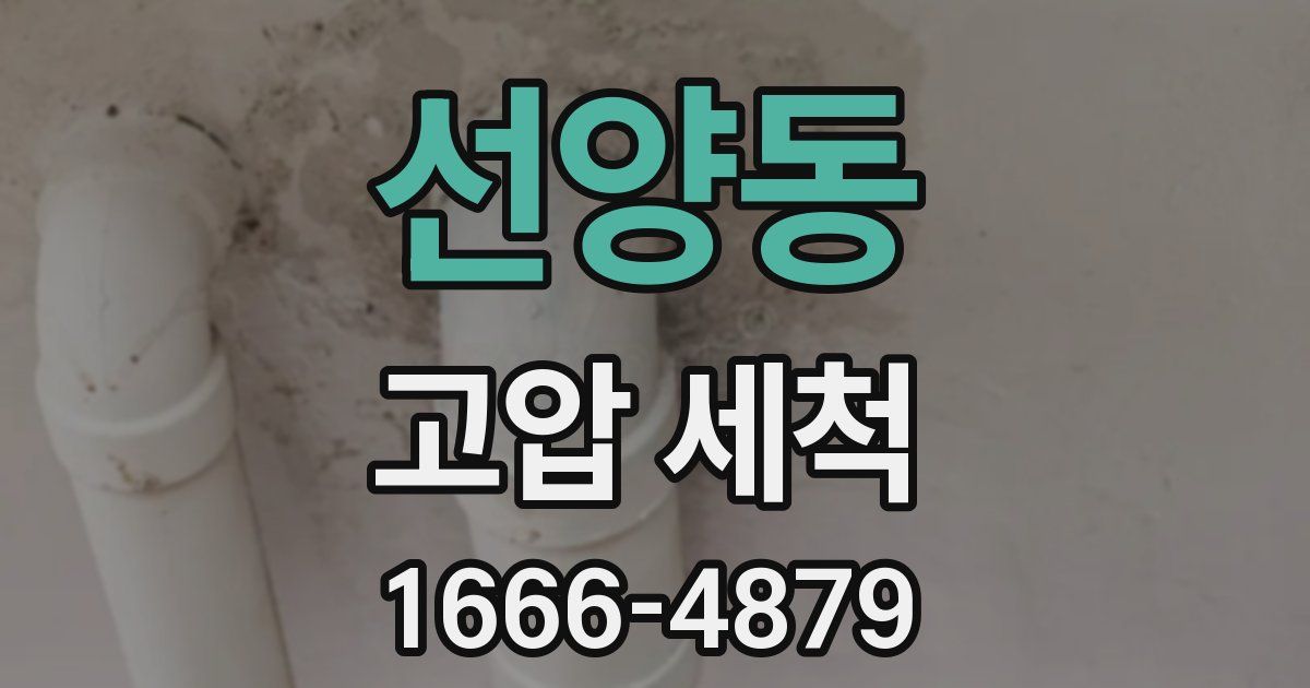 선양동 고압 세척