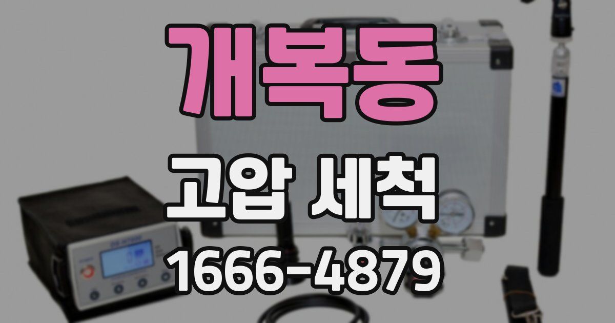 개복동 고압 세척